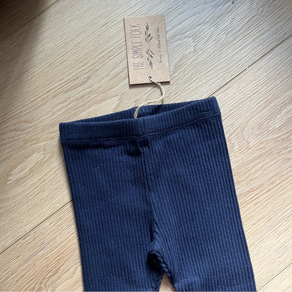 The Simple Folk NWT Baby Ribbed Indigo Blue Leggings - Picture 8 of 8